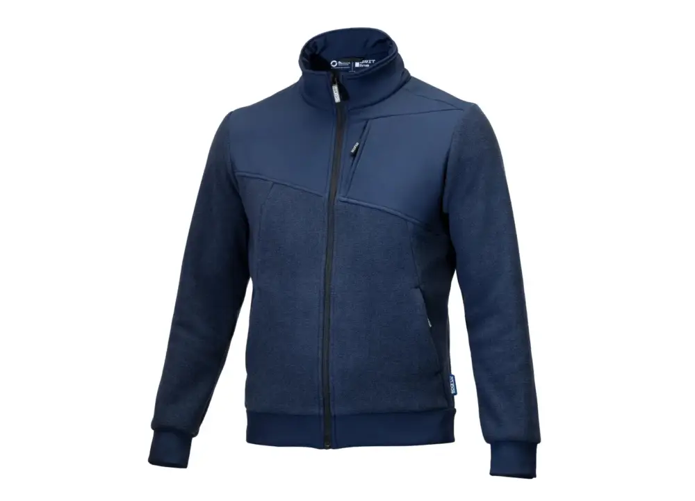 Sparco Grit fleecová mikina na zip, barva modrá, velikost L Nízká Cena