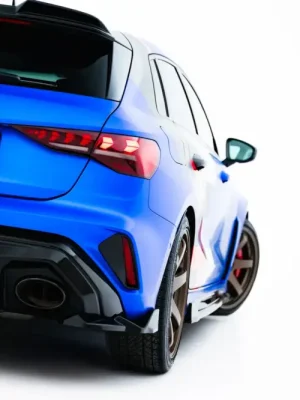 Bezpečná Platba Maxton Design boční difuzory pod zadní nárazník ver.2 pro Audi RS3 8Y Facelift, černý lesklý plast ABS, Sportback