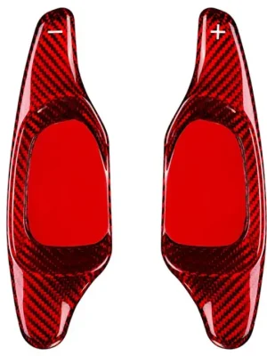 Karbonová pádla pod volant pro Audi RS5 B8 2014–2016, barva červený karbon Autentický