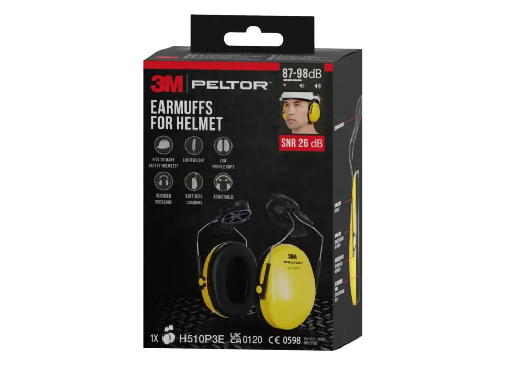 3M Peltor chrániče sluchu pro helmu žluté H510P3E-1 Novinka