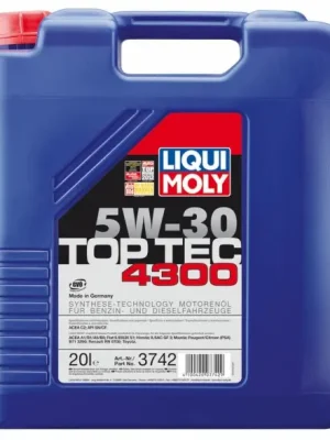 Motorový olej Liqui Moly Top Tec 4300 5W-30, 20L Kup Teď