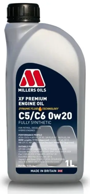 Motorový olej Millers Oils XF Premium C5/C6 0W-20, 1L Jen Po Omezenou Doba