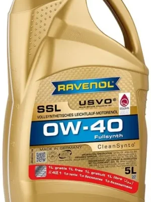 Motorový olej Ravenol SSL 0W-40, 4+1L Super Cena