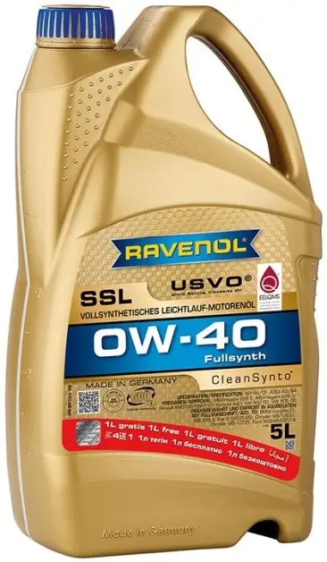 Motorový olej Ravenol SSL 0W-40, 4+1L Super Cena