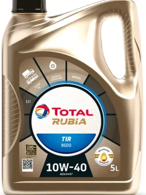 Motorový olej Total Rubia TIR 8600 10W-40, 5L Pouze Dnes