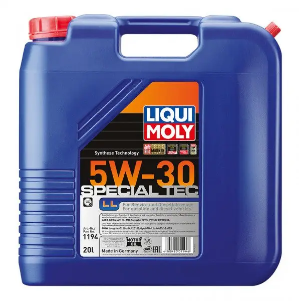 Nejlepší Volba Motorový olej Liqui Moly Special Tec LL 5W-30, 20L