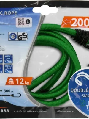 Novinka Compass upínač pružný DOUBLE HOOK 10mm/200cm tüv/gs