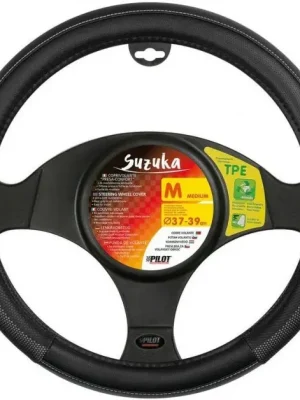 Akční Nabídka Potah volantu SUZUKA PREMIUM šedý, 37-39 cm NEW 6/2020