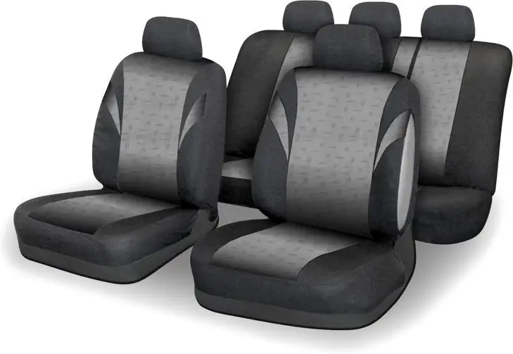Aktuální Potahy sedadel sada 9ks POLY šedé AIRBAG Compass