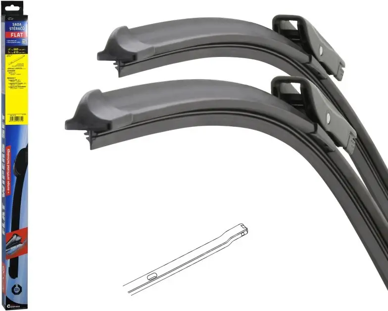 Aktuální Stěrače FLAT SET (BOLT) 660+410mm Compass