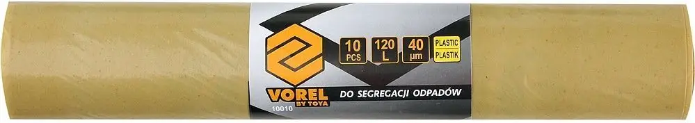 Tovární Cena Vorel pytel na odpad plast, 40um, 120l, 10ks TO-10010