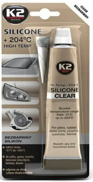 K2 Silicone Clear, vysokoteplotní čirý silikon, 85g Nejlepší Cena