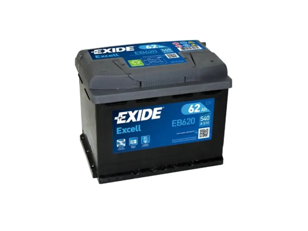 Autobaterie EXIDE Excell 12V 62Ah 540A EB620 Aktuální