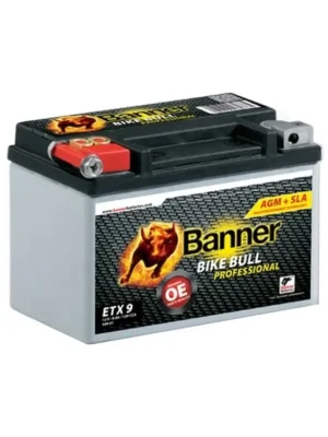 Ihned K Objednání Banner BIKE BULL AGM PRO 50901, ETX 9, 12V 8Ah 120A = YTX9-BS