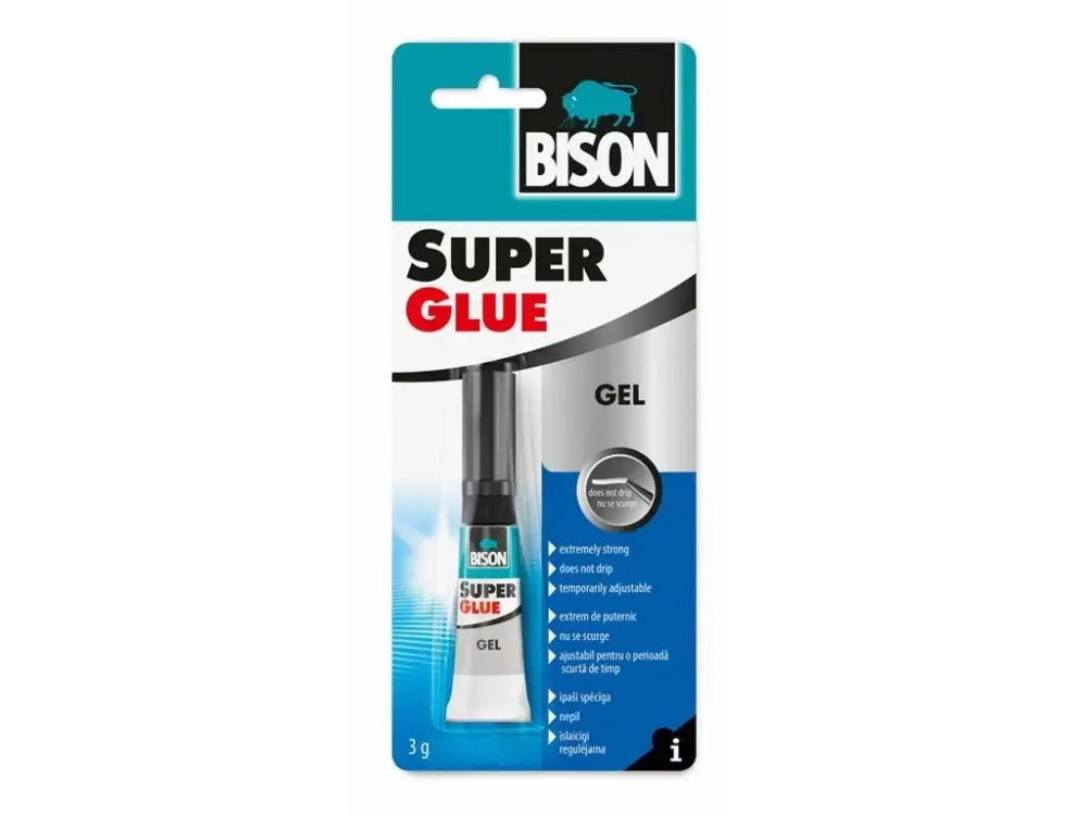 Poslední Šance BISON Super Glue Gel Vteřinové gelové lepidlo 3 g