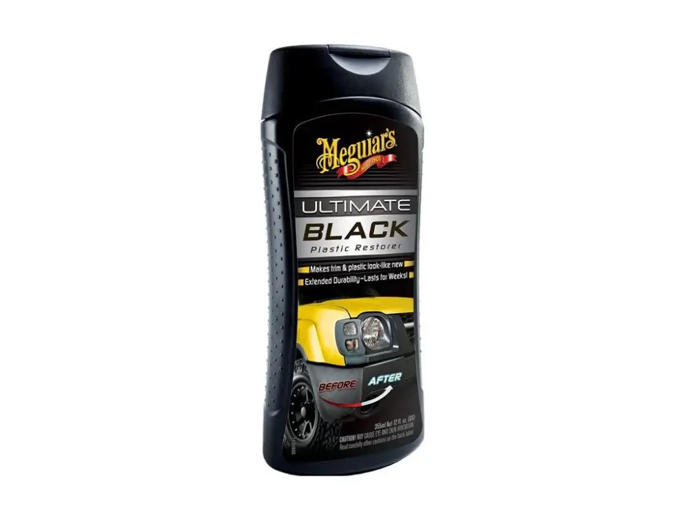 Meguiar's Ultimate Black Plastic Restorer - oživovač a ochrana nelakovaných plastů v exteriéru i interiéru, 355 ml Rychlé Dodání