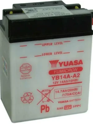 Cenově Výhodný Motobaterie YUASA YB14A-A2 12V 14Ah