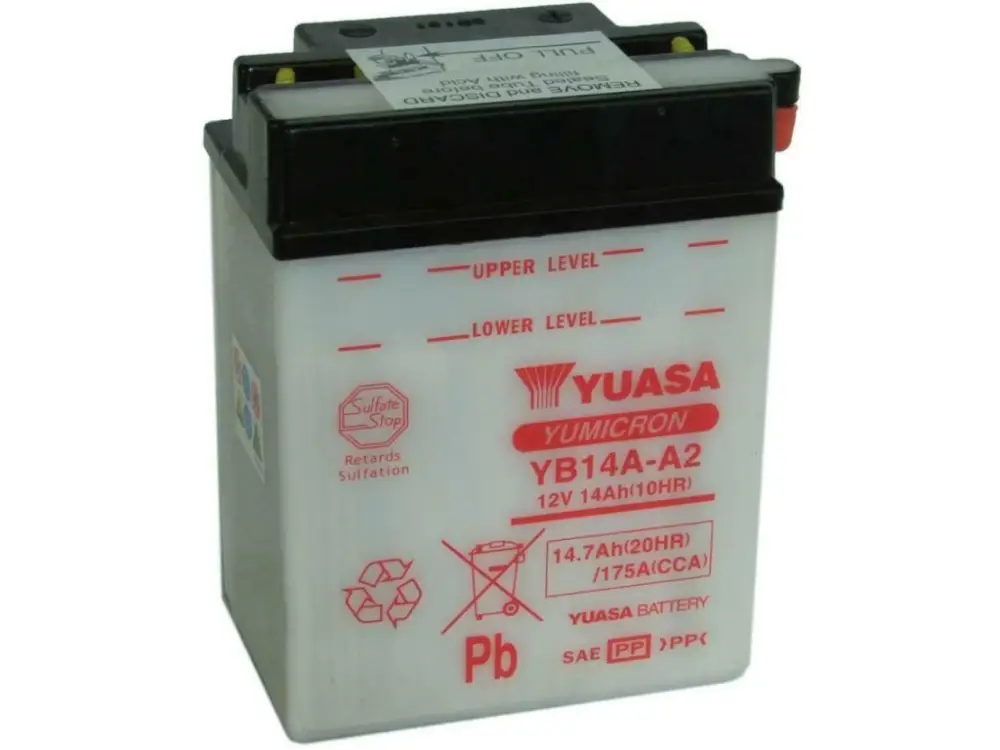 Cenově Výhodný Motobaterie YUASA YB14A-A2 12V 14Ah