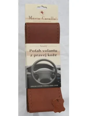 Ověřený Kožený potah volantu Maria Cavallo - hnědý