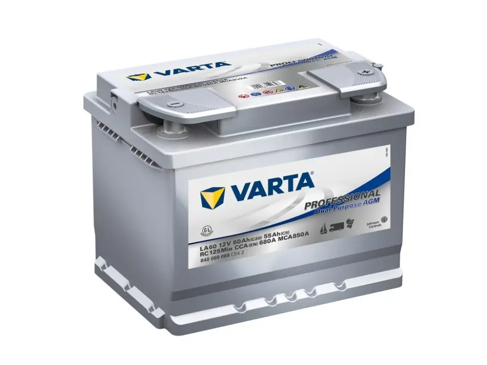 VARTA Professional Dual Purpose AGM 12V 60Ah 680A 840 060 068, LA60 Časově Omezené