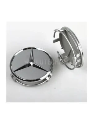 Středová krytka kola - poklička průměr 69/75mm(vnitřní,vnější) Mercedes original (B66470202) stříbrná, chrom hvězda Oblíbený