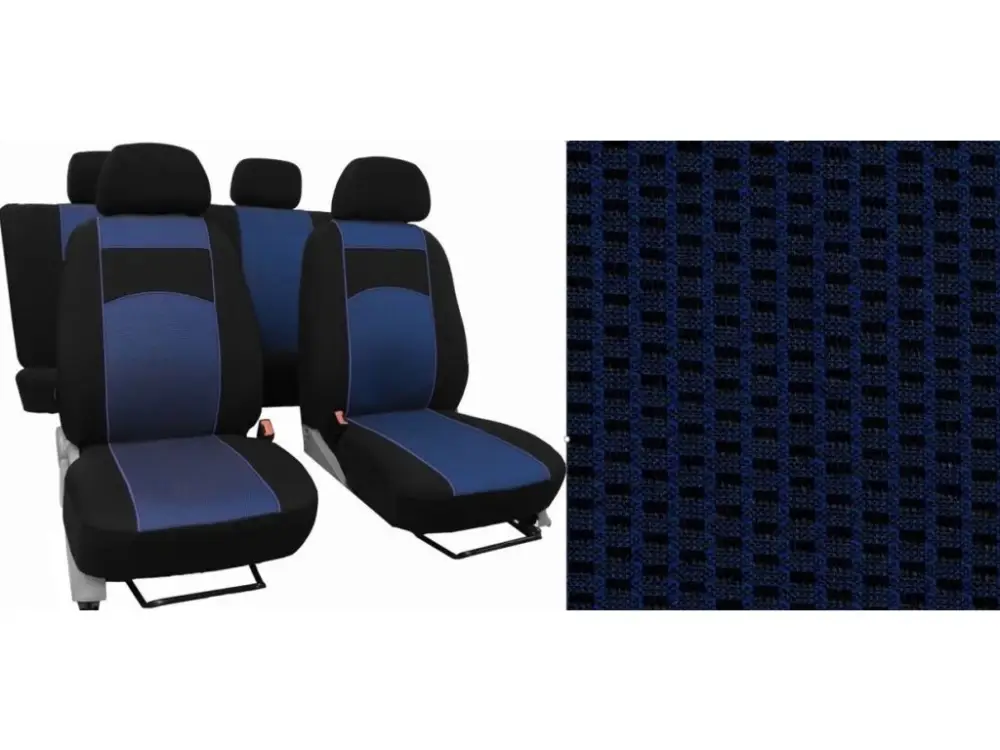 Autopotahy Volkswagen Golf VI, dělené zadní opěradlo, od r. 2008-2012, VIP modré Přímo Od Výrobce