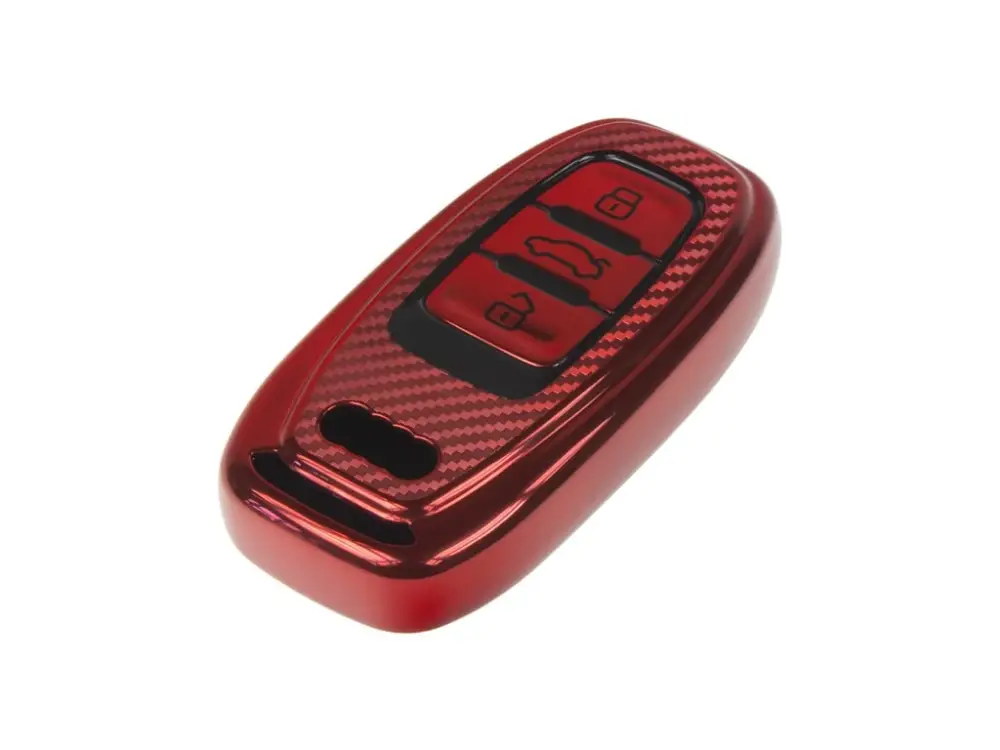 Nejlepší Cena TPU obal pro klíč Audi, carbon červený
