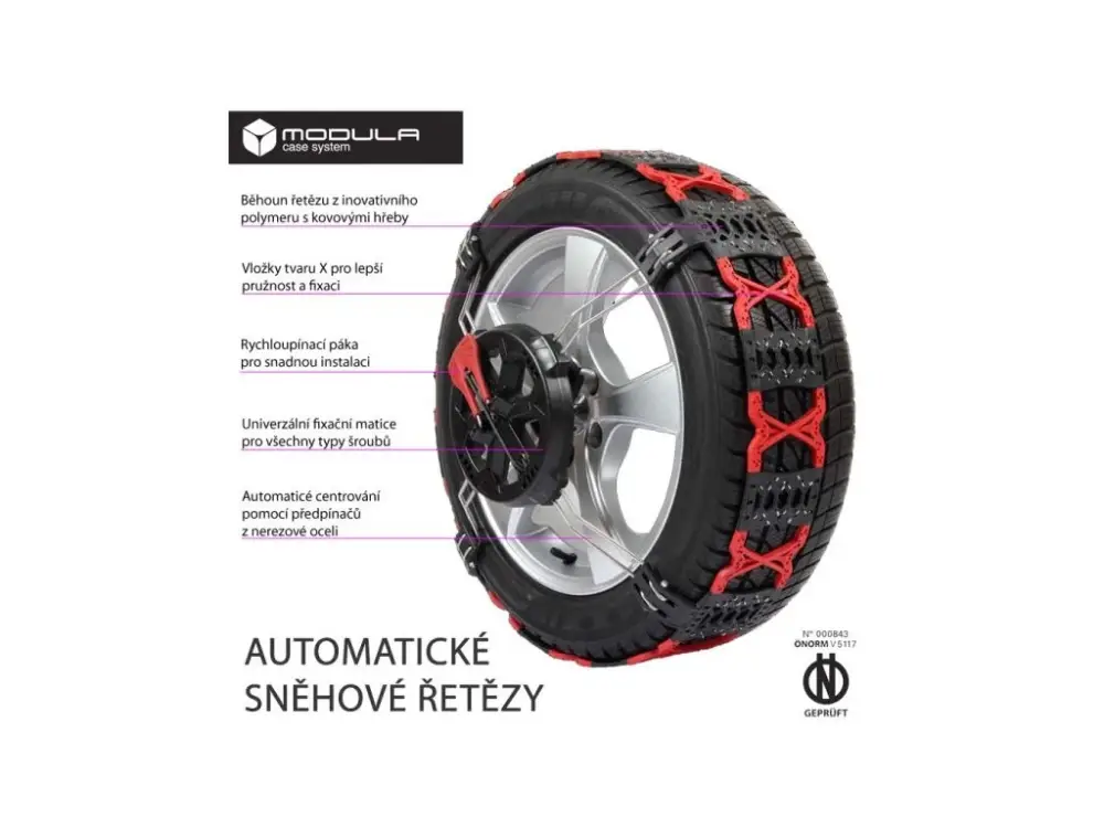 Automatické sněhové řetězy, plastové, vel.150, Modula Hit Sezóny