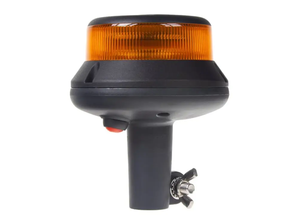 Vysoce Kvalitní LED maják, oranžový, 10-30V, ECE R65, na tyč