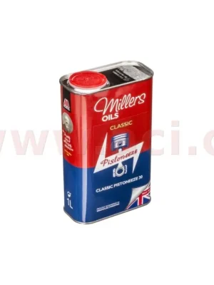Hit Sezóny MILLERS OILS Pistoneeze P30, jednorozsahový motorový olej s malou příměsí čistidel a rozpouštědel 1 l