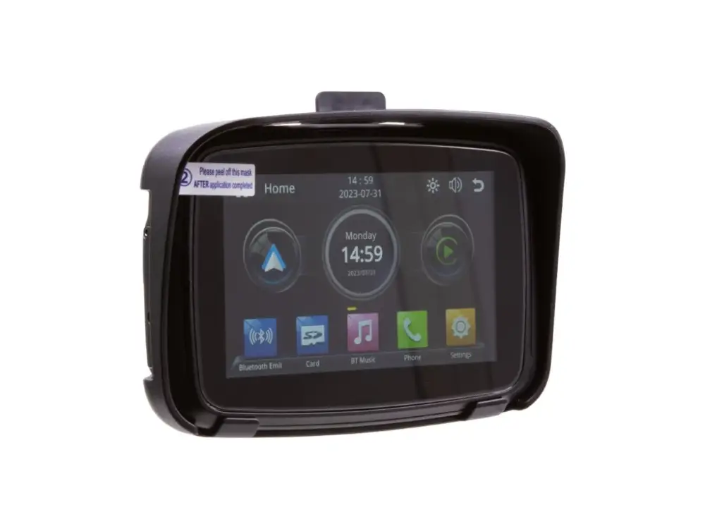 Monitor 5" na motocykl s Apple CarPlay, Android auto, Bluetooth, mini USB, micro SD Akční Cena
