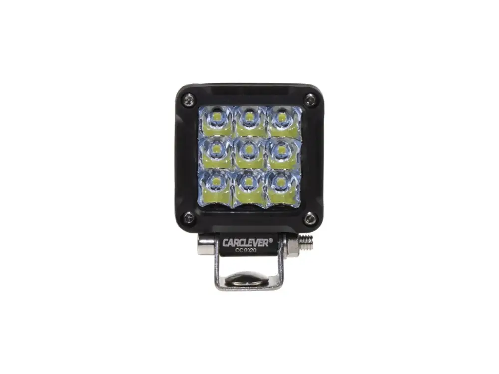 Top Prodej LED světlo mini čtvercové, 9x1,3W, 50,8x50,8mm, ECE R10
