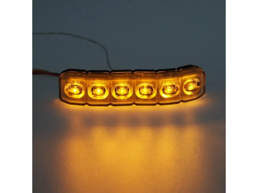 Cenová Bomba PROFI silikonové ohebné výstražné LED světlo vnější, oranžové, 12-24V, ECE R65