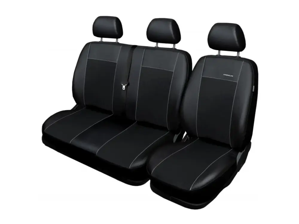 Hit Sezóny Autopotahy Volkswagen T5, 1+2, 3 místný, od r. 2003-2015, Eco kůže + alcantara černé