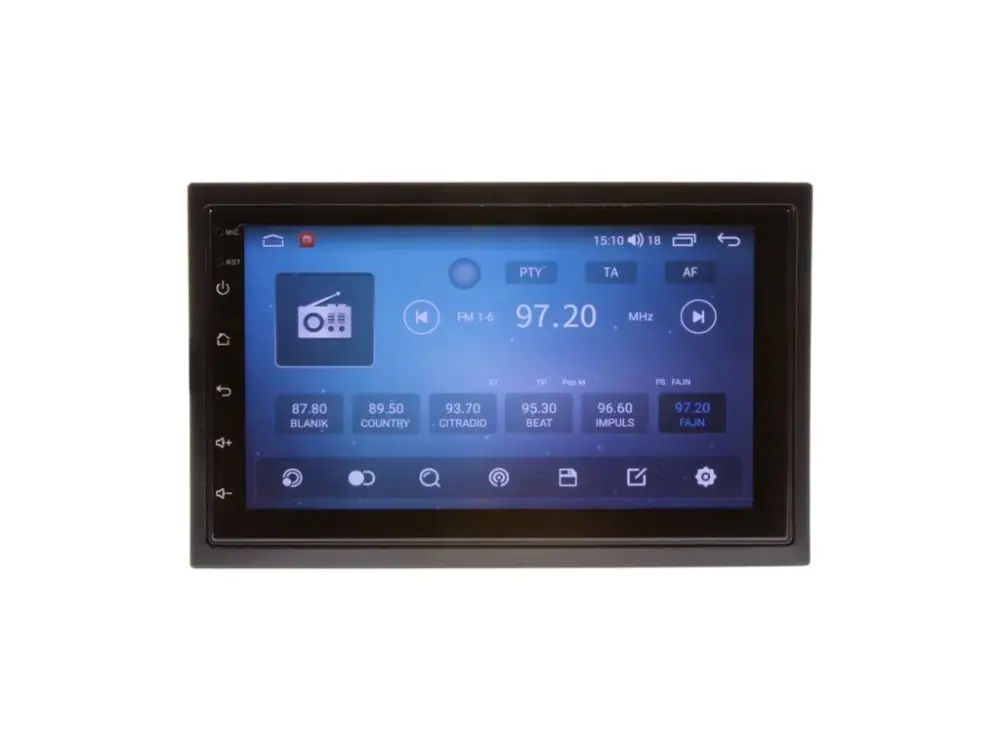 Sezónní Sleva 2DIN autorádio s 7" LCD, Android, WI-FI, GPS, CarPlay, Bluetooth, 4G, 2x USB