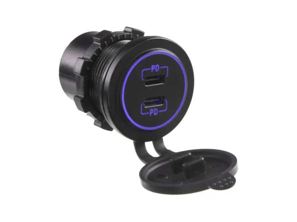 Vrácení Zdarma 2x USB-C nabíječka 12/24V, 60W