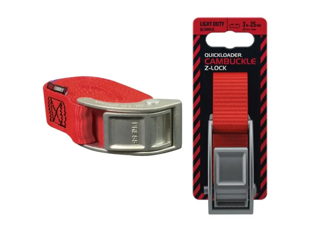 Výhodná Nabídka QUICKLOADER® Cambuckle Z-lock800 kg • 3 m x 25 mm popruh se Z - zámkem 1 ks