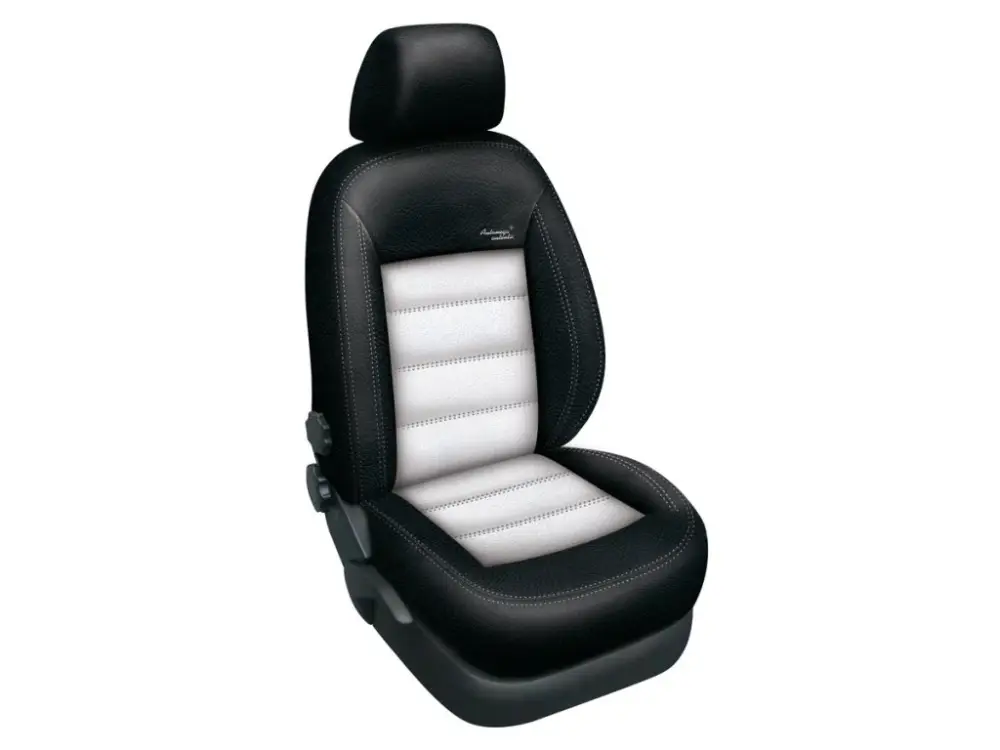 Nová Kolekce Autopotahy FORD B-MAX II, od r. 2016, AUTHENTIC LEATHER, černobílé