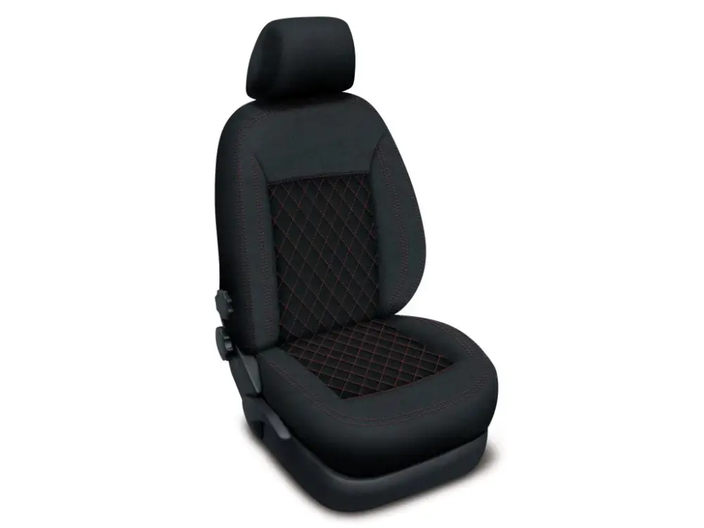 Levný Autopotahy Volkswagen CADDY V, 5 míst, od r. 2021, AUTHENTIC CARO, vínové