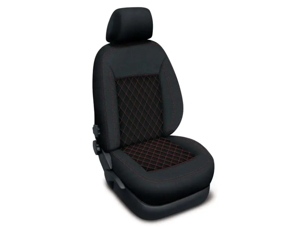 Top Prodej Autopotahy HYUNDAI ELANTRA VI, od r. 2016, AUTHENTIC CARO červené