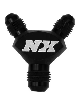 Dokud Zásoby Vydrží AN3 x AN3 x AN3 Billet Pure-Flo Y Fitting Black Nitrous Express NX 16376