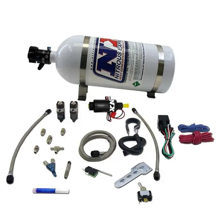 Side By Side Piranha Nozzle Nitrous System with 5Lb Bottle Nitrous Express NX 60014P Odeslání Ihned