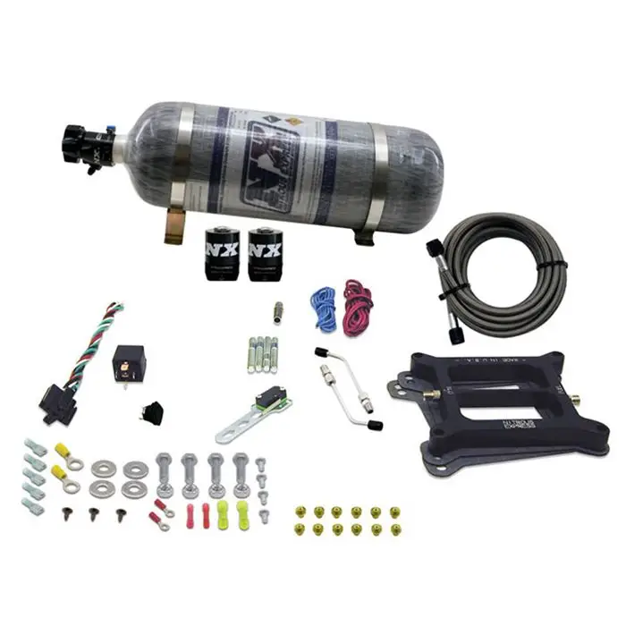 4150 Conventional Plate System Gasoline Stage 6 50-300Hp with 12Lb Carbon Bottle Nitrous Express NX 30040-12 Autentický