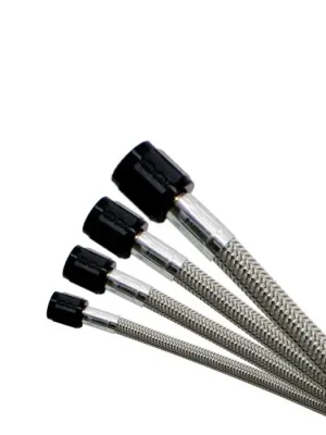 4AN (3Ft) Stainless Steel Braided Hose (Black Ends) Nitrous Express NX 11136 Aktuální