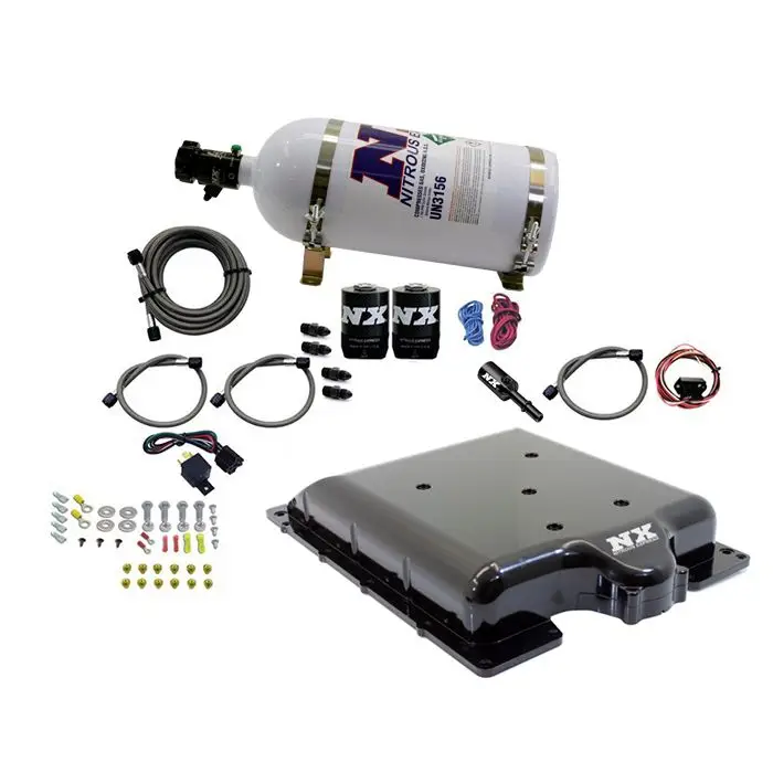 Cenově Výhodný Billet Supercharger Lid with Integrated Nitrous with 10Lb Bottle for Dodge Hellcat / Demon Nitrous Express NX 20972-10