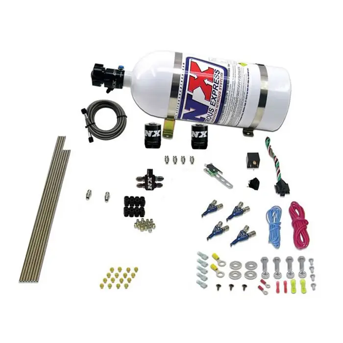 4-Cyl Direct Port Nitrous System EFI Gasoline (100-150-250Hp) 10Lb Nitrous Express NX 80004EFI-10 Omezená Nabídka