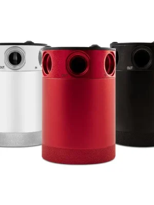 Mishimoto Universal Compact Baffled Oil Catch Can Kit 3-Port Polished Kup Teď