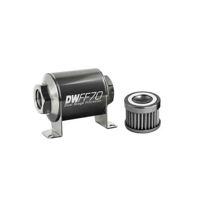 DeatschWerks In-Line Fuel Filter Kit -10AN Female 40 Micron 70mm Novinka