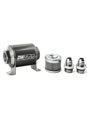 DeatschWerks In-Line Fuel Filter Kit -8AN 10 Micron 70mm Nejprodávanější