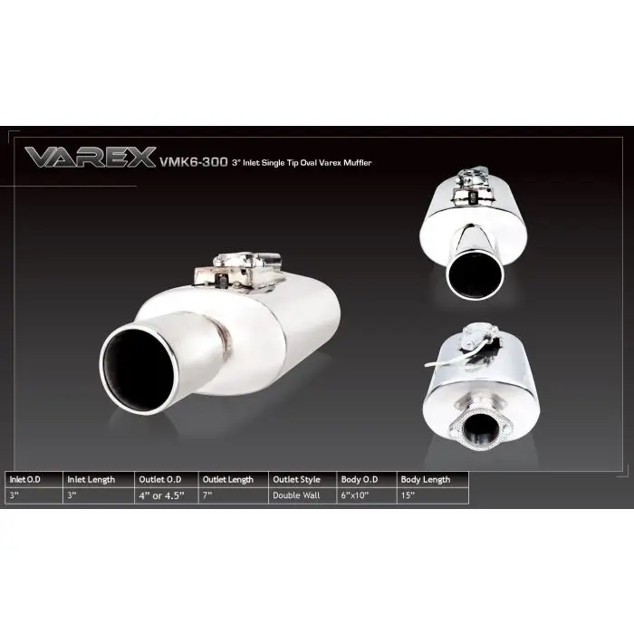 Kup Teď Tłumik aktywny XForce owalny z systemem Varex 15,24cm x 25,4cm x 38,1cm